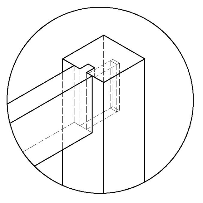 Gerenderd AutoCAD 3D-model met materialen, licht en schaduw